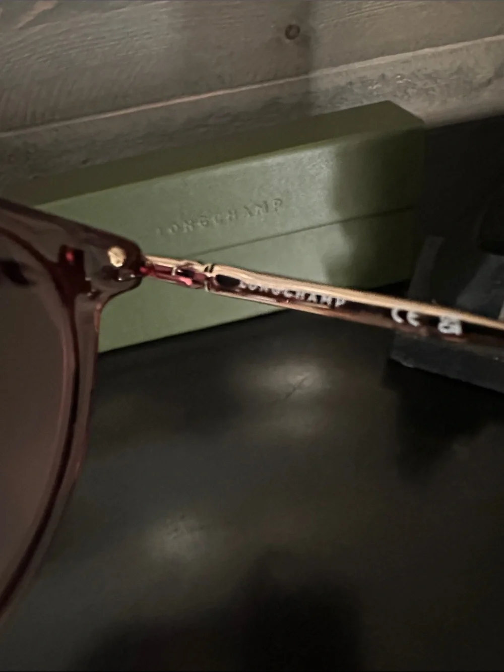 Longchamp Tortoise w/Wire Frame Sunglasses w/case NEW